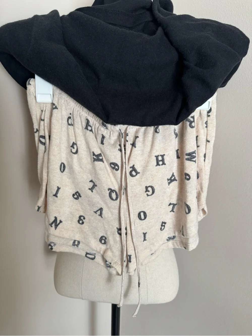 Target Black Ouija Graphic Long Sleeve and Short PJ Set - Picture 2 of 3